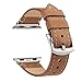 Produktbild Upxiang für Apple Watch Series 4/3/2/1 42/44mm Armband Retro Leder Ersatzband Freizeit Smart Watch Uhrenarmband Sport Wrist Band Strap