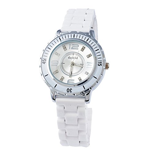 Souarts Damen Weiß Keramik Armbanduhr Wasserdicht Uhr Zifferblatt Quarzuhr Analog Quartzuhr mit Batterie Souarts Damen Weiß Keramik Armbanduhr Wasserdicht Uhr Zifferblatt Quarzuhr Analog Quartzuhr mit Batterie