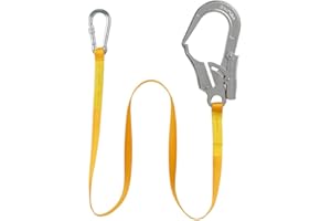 YOYIAG Sangle de sécurité anti-chute 1,8 m avec mousqueton, sangle d'escalade, lanière de sécurité pour escalade en plein air, escalade, alpinisme, service de sauvetage