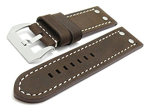 Meyhofer Uhrenarmband Meaford 26mm dunkelbraun Leder helle Naht MyHeklb105/26mm/dbraun/hN Meyhofer Uhrenarmband Meaford 26mm dunkelbraun Leder helle Naht MyHeklb105/26mm/dbraun/hN