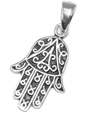 *925 Silber Anhänger Hamsa Fatimas Hand türkisches Amulett Ketten 24x12mm*