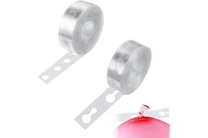 ZELHYEUU 2 Rollen 5m Ballon Girlande Streifen, Luftballon Girlandenband Set, Luftballon Girlande, Ballonband Streifen, Dekorationsstreifen für Luftballons