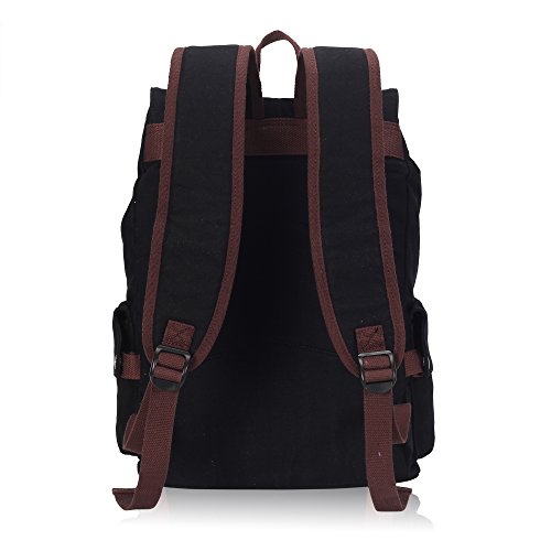Veevan Damen Herren Retro Canvas Laptop Rucksack 15,6 - 4