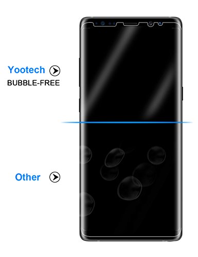 Samsung Galaxy Note 8 Protector de pantalla full cubierta  Yootech Galaxy note 8 pantalla LiQuid Skin Wet Sin Burbujas  Note 8 Screen Protector Anti-fingerprint Ultra Resistente a Golpes y Rayado HD Claro Caso pel  cula Perfecto - 2 Unidades