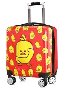 Happy Kids Luggage Trolley Bag Bird Print Red;Polycarbonate 20Inch / 50.8 cm Kids Hard Luggage Trolley Bag | Travel Bag