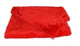 Vardhman Faux Fur Cloth (Red, 40 x 34 Inches)