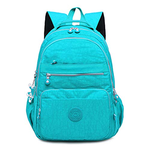 Preisvergleich Produktbild Teenager Mädchen Schulrucksack Damen Nylon Bagpack Lake Blue 31Cmx14Cmx42Cm 1604