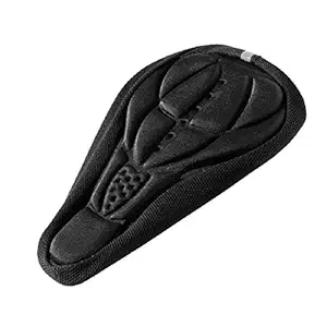 PROTOS INDIA.NET Gel Soft Cushion for Bicycle Nylon Cycle Seat Soft Pad Gel Seat Saddle Cover Black