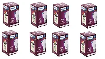 Philips Ace Saver 10W B22 LED Bulb,900lm, Cool Day Light, Pack of 8