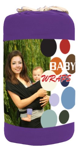 Baby Wrap / Sling / Carrier 0-3yrs with carry case - Various Colours (Dark Purple)