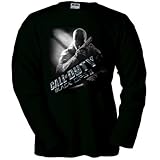 Estampado de calidad Camiseta Call Of Duty Black Ops 2 Prestigio-metal manga larga (Talla: TALLA-M)