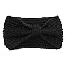Sanwood® Floral Women Crochet Bow Turban Knitted Headwrap Hair Band Winter Ear Warmer Headband (Black)