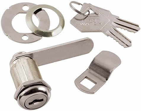 Cabinet &amp; Drawer 1-1/8 in. Utility Cam Lock in Chrome (Set of 10) (Keyed Alike)