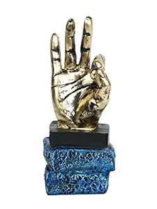 CraftVatika Resin Ok Sign Hand Finger Gesture Showpiece , 9 x 3.5 x 3.5, Multicolour, 1 Piece