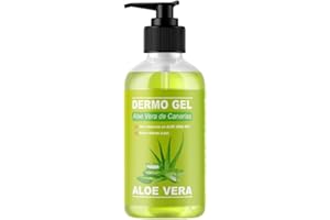 QKnatur - ALOE VERA DE CANARIAS BIO DERMO GEL - Hydratant naturel - Idéal pour les peaux irritées après l'épilation et le rasage, les coups de soleil
