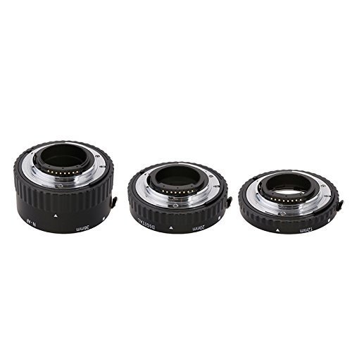 EACHSHOT Metal Auto Focus AF Macro Extension Tube Set for Nikon D750 D810 D7100 D5300 D5200 D3200 D800 D800E D5100 D7000 D3100 D300S D5000 D700 D300  etc 