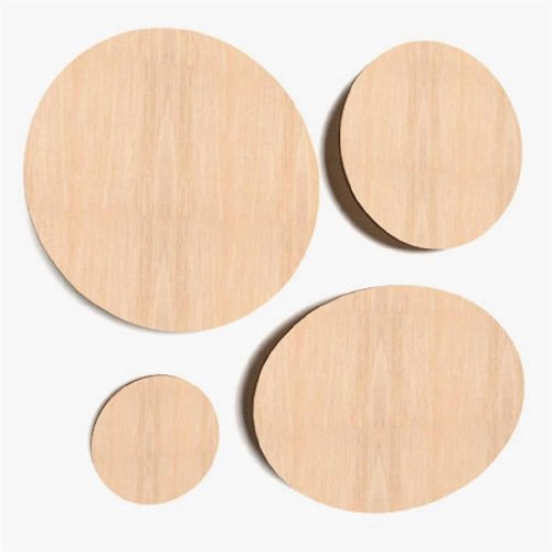 10x Kreis aus Holz 5cm Ø Basteln Malen Dekoration Bilderrahmen Holzscheibe