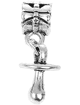 Schnuller Form Anhänger Charm Passt Pandora Style Armbänder Damen Mädchen Schmuck