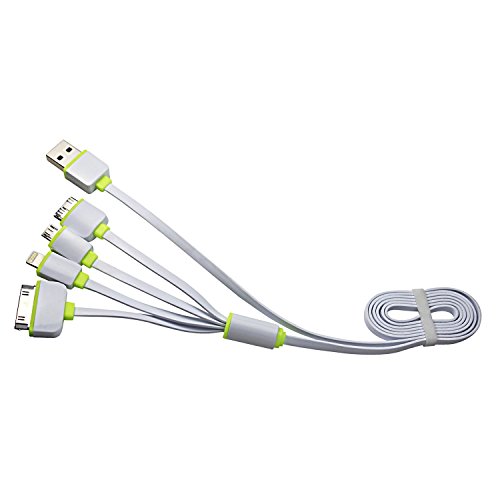 Timorn Multi Ladekabel 4 in 1 USB Kabel Mehrfach Adapter Stecker mit 8 Pin Beleuchtung / 30 Pin / Micro USB 2.0 / Micro USB 3.0 Anschlüsse für iPhone 6, 5, 5S, USB Micro für Samsung Galaxy S6 S5 S4, Anmerkung 3, Energien Bank Tragbare Ladegerät und mehr (Grün) - 3