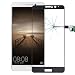 Produktbild HAWEEL® Display-Schutz-Glas 9H zu Huawei Mate 9 / MHA-L09, Dual-Sim / MHA-L29 - FARBIG - FULL COVER - Tempered Glass Screen Protector Verbundglas Glas-Schutzfolie Displayfolie Glasfolie Panzerglas Panzerfolie, Farbe:Schwarz