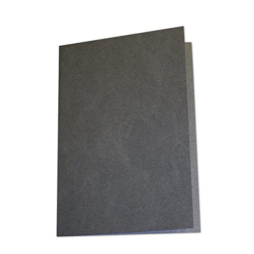50 Stück // Artoz Green-Line Doppelkarten (hoch) // DIN A5, 297 x 210mm, Farbe: granite
