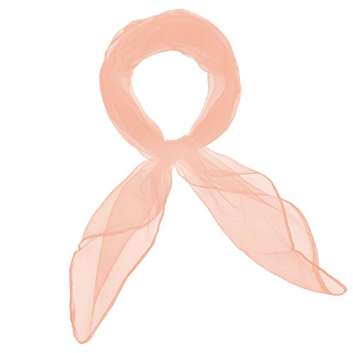 Basic Sense Plain Square Chiffon Neck Scarf For Lady Retro 50s Light Weight