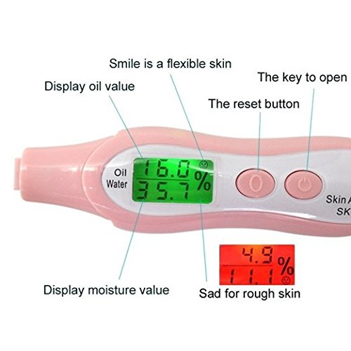 Stoga Skin Care-Digital-Analysator-Monitor für Hautfeuchtigkeit Öl-Haut-Prüfungs-Prüfvorrichtung-Feder mit LCD-Anzeige für inländisches, Reisen, Schönheitssalon - 5