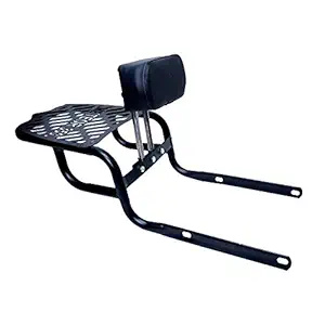 RP Bike Harley Style Back Rest with Carrier Meteor 350, Black