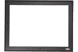 HotFireDoor Puerta para Chimenea de Leña, Cristal Vitroceramico y Regulador de Entrada de Aire, Eficiencia de Temperatura y Seguridad de la Combustion. Sin Obras. Tamaño 80x55Cm. Tirador Izquierda