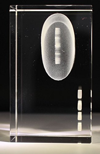 VIP-LASER 3D Glaskristall Quader XL 3D Herz mit Uhr und Text „Wenn Du 1 Minute nicht bei mir bist, fehlt 1 Stunde meines Lebens! Ich liebe Dich!“ graviert - 3