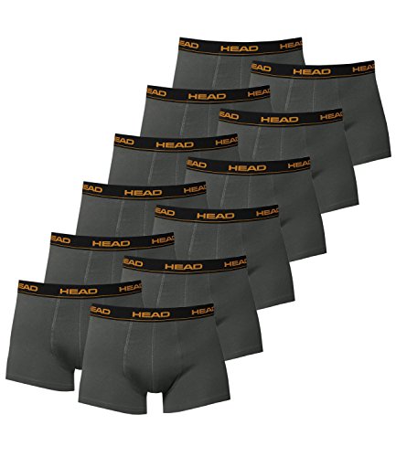 HEAD Boxers de Hombre, Paquete de 12 en Varios Colores - sombra oscura, L