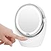 Kealive Vanity Mirror 1X/5X Magnification Illuminated Makeup Mirror Double Sided LED Cosmetic Mirror Rotating 360° Ideal for Beauty Bedroom Shaving Traveling