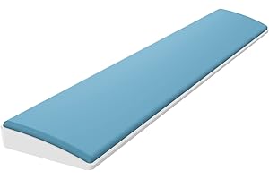 AJAZZ Ergonomic Wrist Rest for 104 Keys Full-sized Keyboard Anti-Slip Rubber Feet with Memory Foam Wrist Cushion Support for Computer Laptop Hours of Comfortable Typing Working Gaming 16.9*2.8*0.8in (Blue)