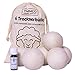 Produktbild TIMMCO 6 Trocknerbälle Neuseeland Schafwolle | Trockner Bälle mit Lavendel Duftöl | Wäschetrockner Wollbälle | Trockner Kugel | Ball Trockner weiß