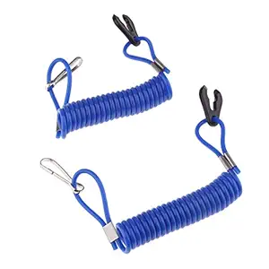 Big Shoppe Store 2 Pieces Boat Kill Switch Safety Lanyard Blue for Yamaha Outboard