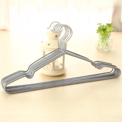 Drahtkleiderbügel mit grauer Kunststoffummantelung ca 40 cm breit 10,20 oder 40 Stück (40 Stück) - 3