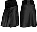 Mija - Elegant double fold Smart Office Maternity Pregnancy skirt 1017 (UK18 / XXXL, Black)