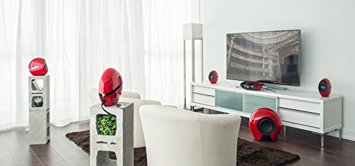 Edifier E255 RD Luna Theatre 5.1 Home-Entertainment-System mit Dolby/DTS-Decoder, optischem Eingang und Fernbedienung, 385W rot