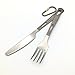 Produktbild Outdoor Camping Ultralight Titanium Tableware Knife and Titanium Fork Cutlery Only 31.4g