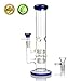 Produktbild GOOLUS Recycler Glas Bongs rauchen wasserpfeife wasserpfeife zum beispiel 14.5mm bong schüssel höhe 26cm Doppelte Filterkombination Blau bong