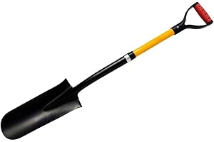 RILOOP Drainage Drain Spade Fibreglass D Handle Post Hole Trench 1080mm Shovel Tool