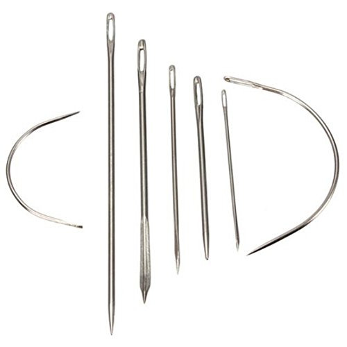 Nähen Set 11 tlg Nähnadeln gewachsten Faden Leder Nadel Fingerhut für Leder Handwerk Nähen Werkzeug leather DIY Sewing Craft Tool - 3