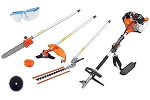 UNITED TRADE NEW 4X1 VERSION. 5X1 TAGLIAERBA, TAGLIASIEPI, Motosega, POTATORE, Multifunzione all AVANGUARDIA 4 in 1 Asta Lunga 74cm, + OMAGGIO 5 FUNZIONE + OMAGGIO OCCHIALI PROTETTIVI