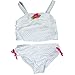 Produktbild Penelope Mack Kinder Mädchen Bikini Weiß Gold Punkte Rosen UPF50+ UV Sonnenschutz 98-104