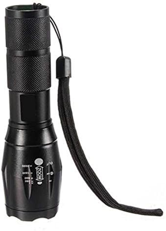 Tactical Flashlight Super Bright 1000LM 8W LED Flashlight Zoomable Tactical Flashlight Adjustable Focus 5 Modes Rainproof Lighting Lamp Torch -For Cycling Hiking Camping Emergency