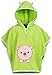 Produktbild Morgenstern Babyponcho aus Frottier Grün mit Kapuze und Schweinchen Stickerei