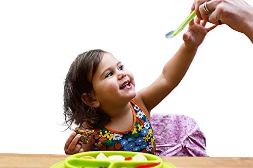 Mushy Mushy Baby Spoons for Weaning - 4 Gum Friendly Soft Silicone Tip Weaning Spoons - Safe BPA Free - Easy To Grip - Easy To Wash