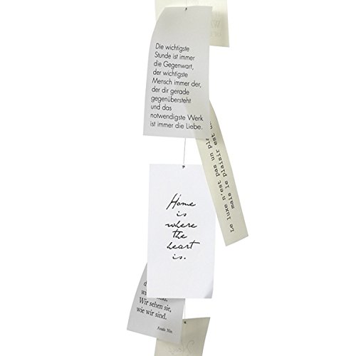 Räder – ZUHAUSE – Poesiekette – Fensterdekoration – Raumdekoration – Papier – weiß ca. 185cm lang - 3