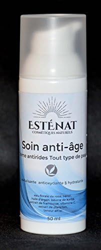 ESTENATE anti-aging serum, antioxidant 50ml large bottle: moisturize, oxygenate, nourish, regenerate and protect. Neroli Orange Blossom, Argan Oil, Vitamin E, Vitamin C, Shea Butter, Raspberry Extracts, Gold Micro-Algae Plankton Extract, gold. Its high quality natural ingredients will restore suppleness and vitality to your skin from the first application. Natural French product of vegetable origin.