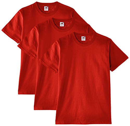 Fruit of the Loom Herren T-Shirt, 3er Pack, Gr. XX-Large, Rot Fruit of the Loom Herren T-Shirt, 3er Pack, Gr. XX-Large, Rot